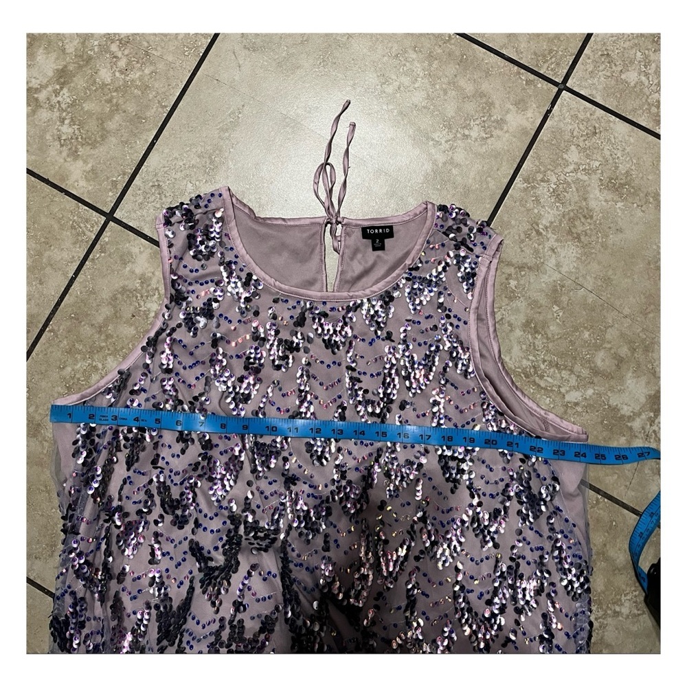 Torrid Sequin Shell Crop Top Sleeveless - Picture 5 of 7